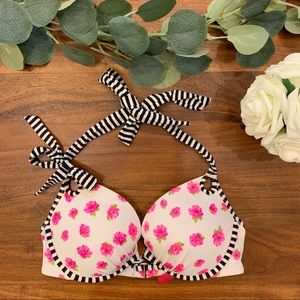 Victoria’s Secret Push Up Floral Striped Bikini